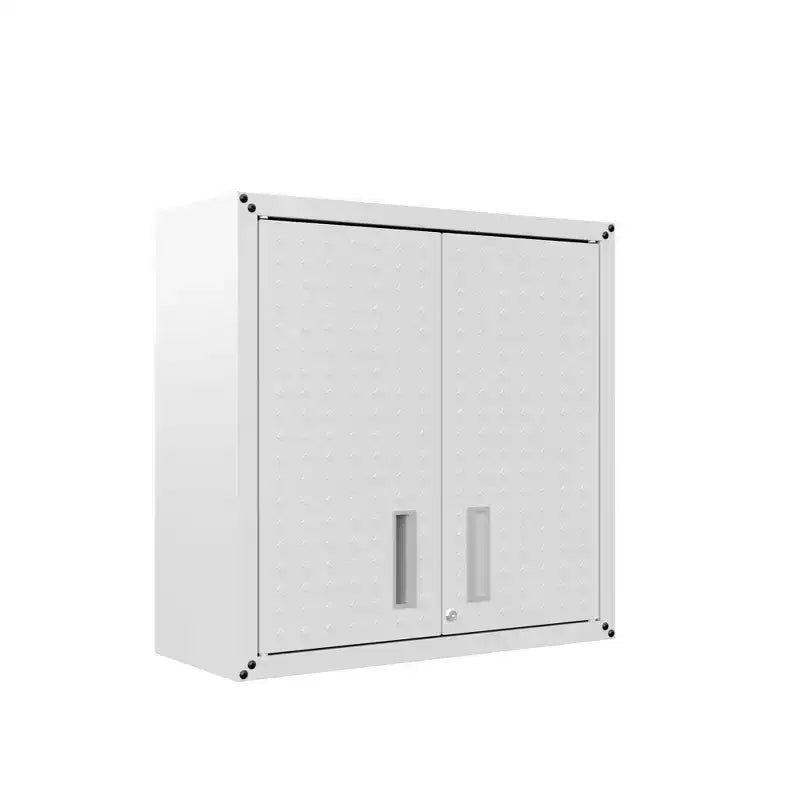 Lot de 2 armoires de garage flottantes blanches