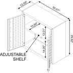 Lot de 2 armoires de garage flottantes blanches