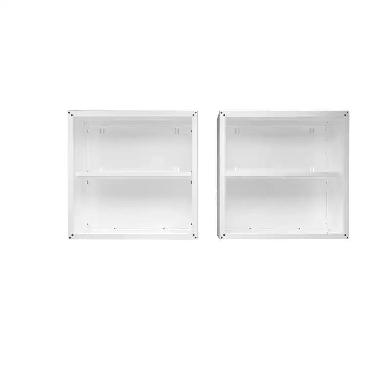 Lot de 2 armoires de garage flottantes blanches