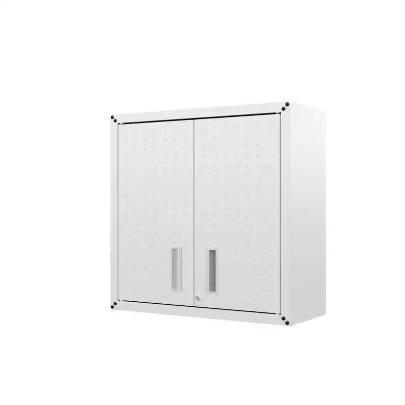 Lot de 2 armoires de garage flottantes blanches