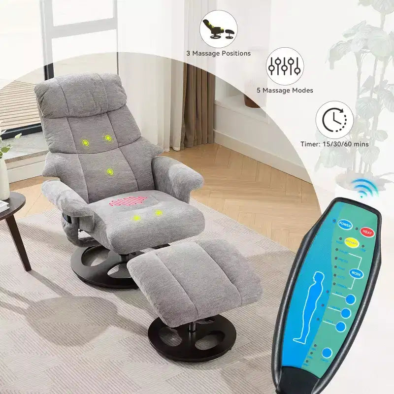 Fauteuil inclinable moderne réglable en chenille avec fonction pivotante