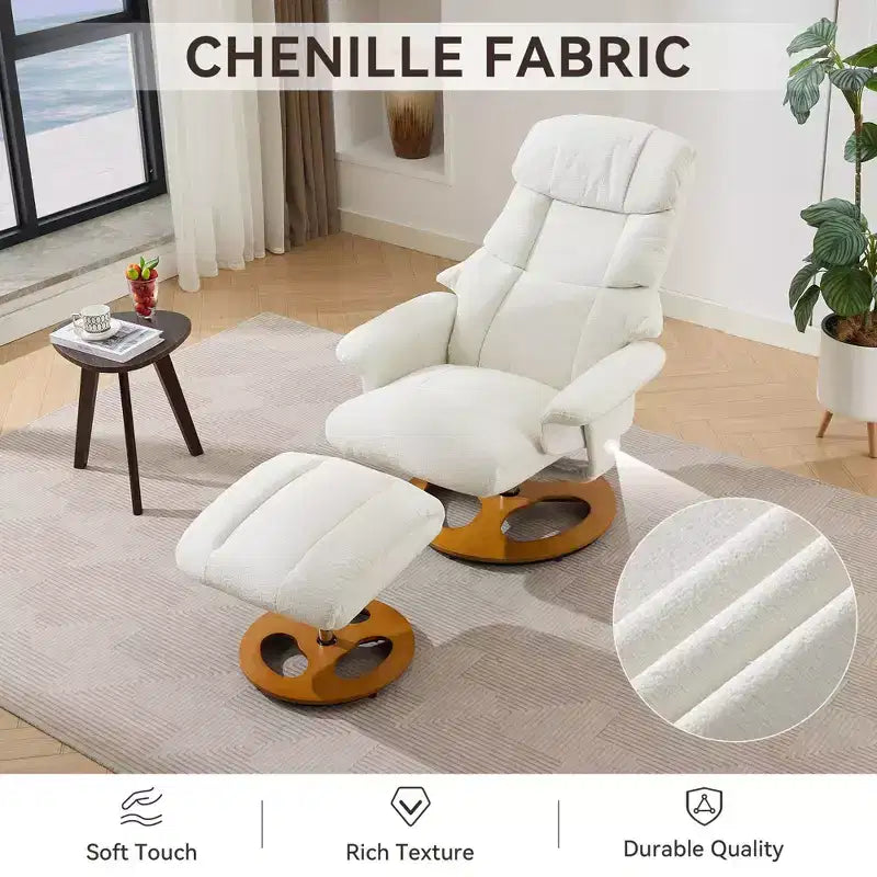 Fauteuil inclinable moderne réglable en chenille avec fonction pivotante