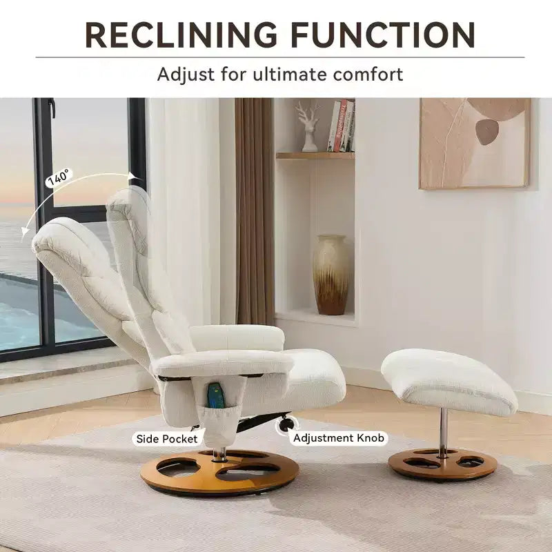 Fauteuil inclinable moderne réglable en chenille avec fonction pivotante