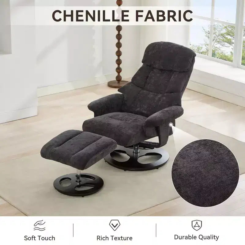 Fauteuil inclinable moderne réglable en chenille avec fonction pivotante