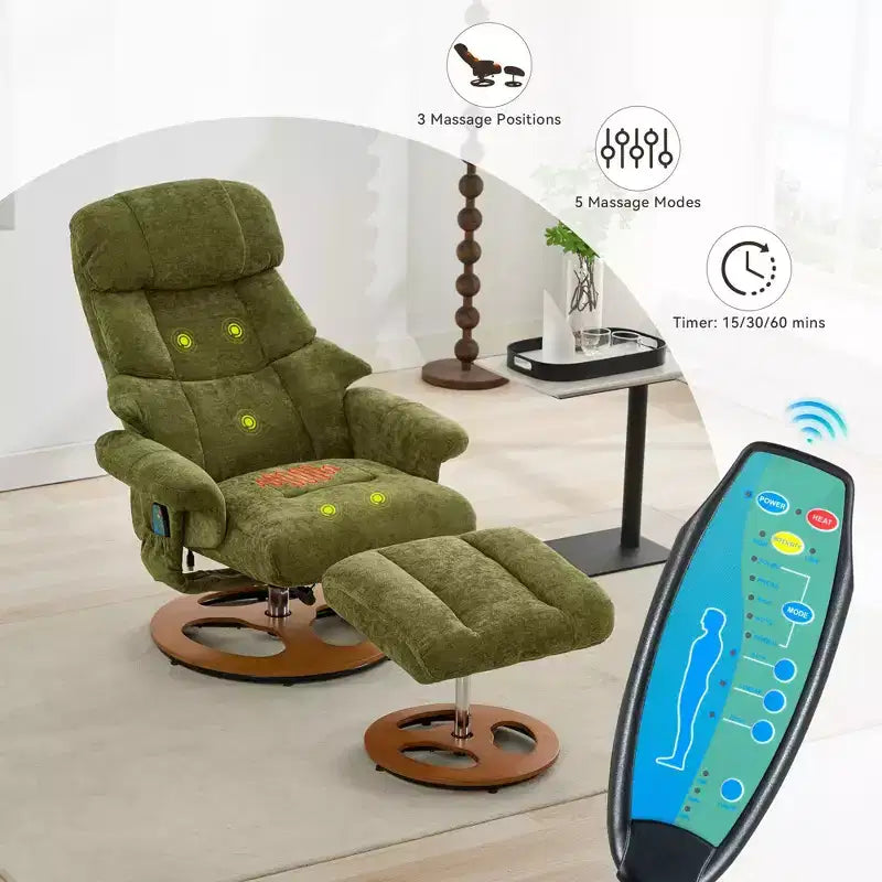 Fauteuil inclinable moderne réglable en chenille avec fonction pivotante