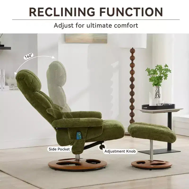 Fauteuil inclinable moderne réglable en chenille avec fonction pivotante