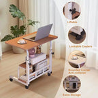 Bureau roulant portable, bureau d'ordinateur mobile, petit bureau debout