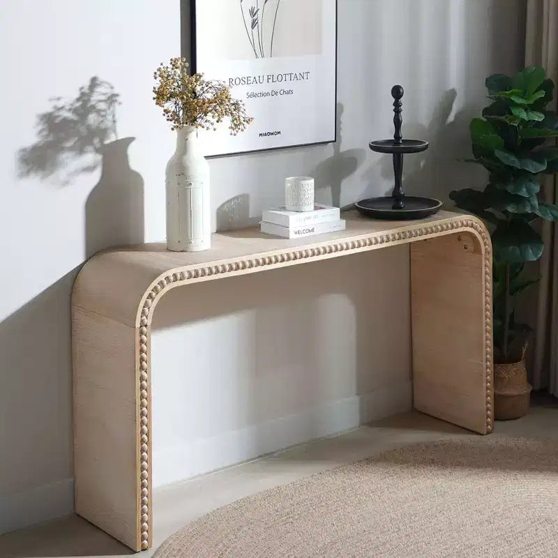 Table console d'entrée en cascade au design minimaliste, table d'appoint