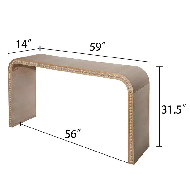 Table console d'entrée en cascade au design minimaliste, table d'appoint