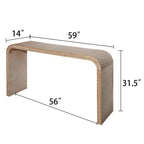 Table console d'entrée en cascade au design minimaliste, table d'appoint