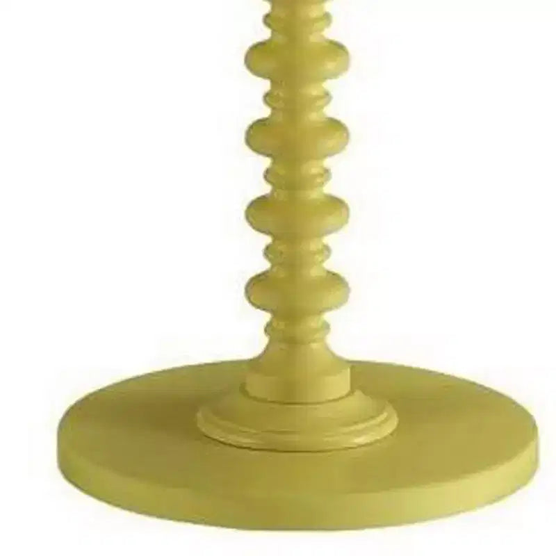 Table d'appoint avec plateau rond, jaune