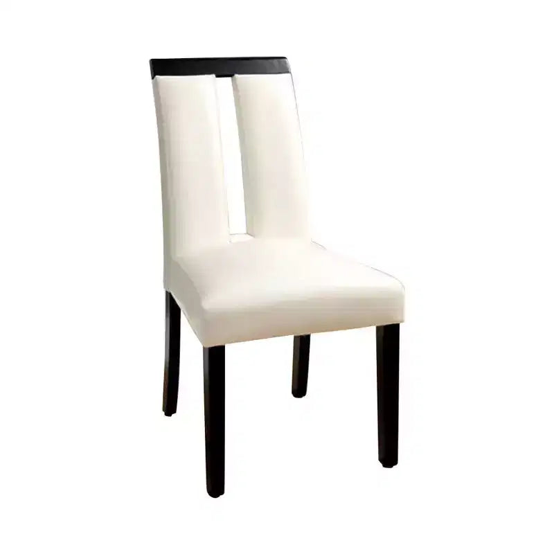 Chaise d'appoint contemporaine avec mousse de Calif. blanche, finition noire