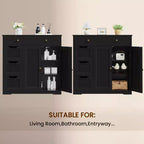 Meuble de rangement de salle de bain en bois, meuble bas