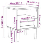 Table de Chevet pour Chambre à Coucher Effet Rotin Bois Massif de Pin, Bois Usiné - Table de Nuit