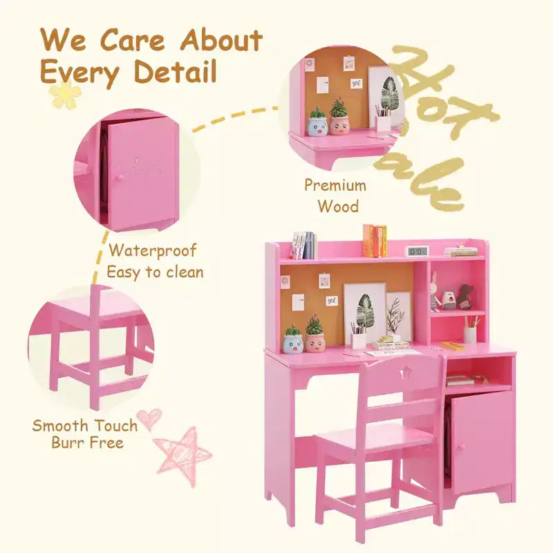 Bureau d'étude pour enfants avec rangementChaise ergonomique d'apprentissage pour tout-petit