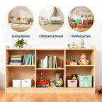 Étagère de rangement 6 compartiments pour jouets et livres, pour chambre d'enfant et salle de classe