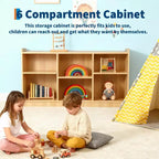 Étagère de rangement 6 compartiments pour jouets et livres, pour chambre d'enfant et salle de classe