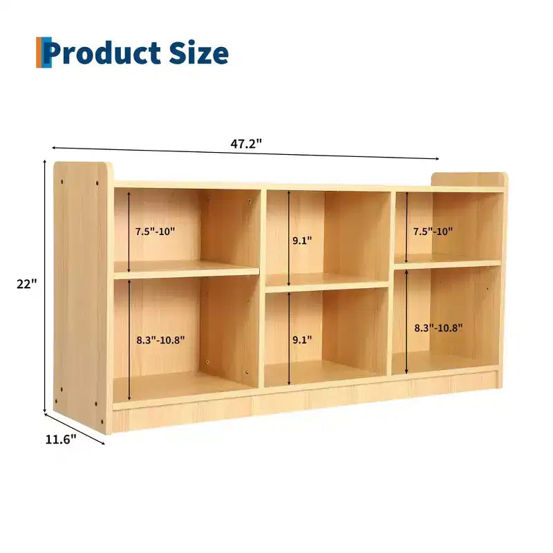 Étagère de rangement 6 compartiments pour jouets et livres, pour chambre d'enfant et salle de classe