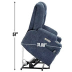 Fauteuil inclinable releveur électrique en chenille grise, grande taille