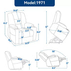 Fauteuil inclinable releveur électrique en chenille grise, grande taille