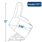 Fauteuil inclinable releveur électrique en chenille grise, grande taille