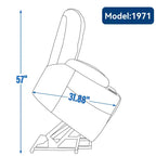 Fauteuil inclinable releveur électrique en chenille grise, grande taille