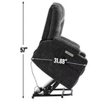 Fauteuil inclinable releveur électrique en chenille grise, grande taille
