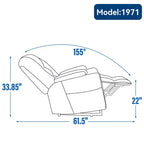 Fauteuil inclinable releveur électrique en chenille grise, grande taille