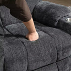 Fauteuil inclinable releveur électrique en chenille grise, grande taille