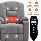 Fauteuil inclinable releveur électrique en chenille grise, grande taille