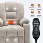 Fauteuil inclinable releveur électrique en chenille grise, grande taille