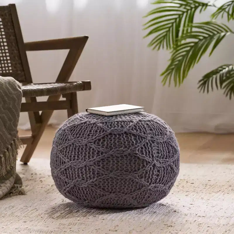 Pouf Pouf tressé Chaise de sol confortable Fauteuil canapé