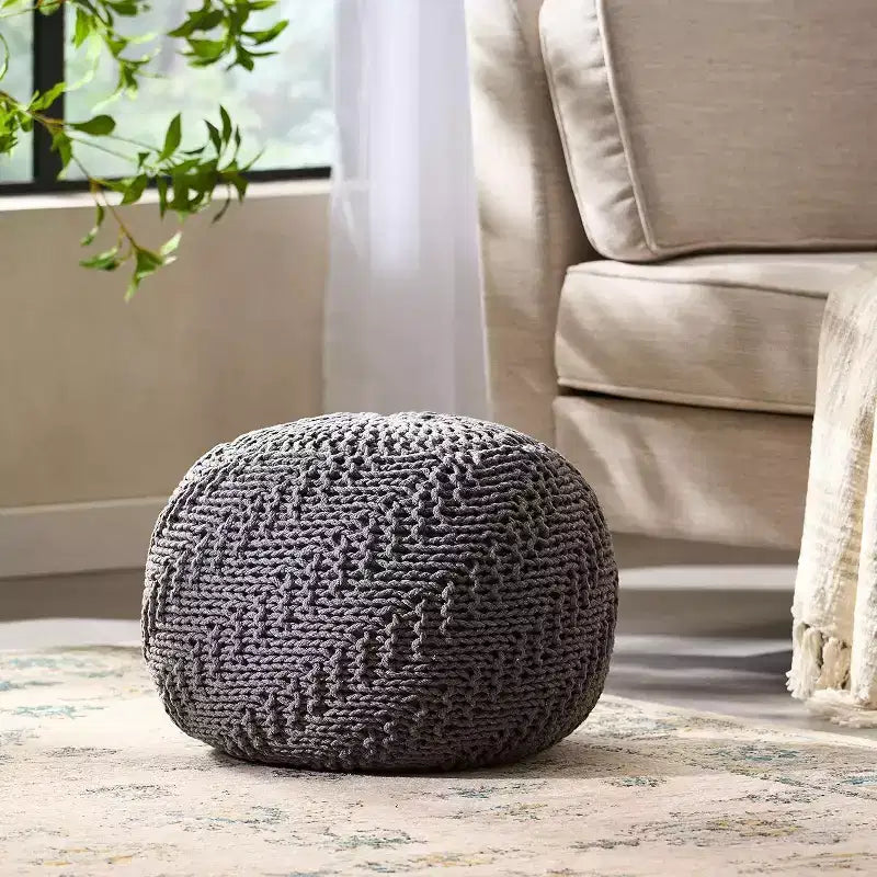 Pouf Pouf tressé Chaise de sol confortable Fauteuil canapé