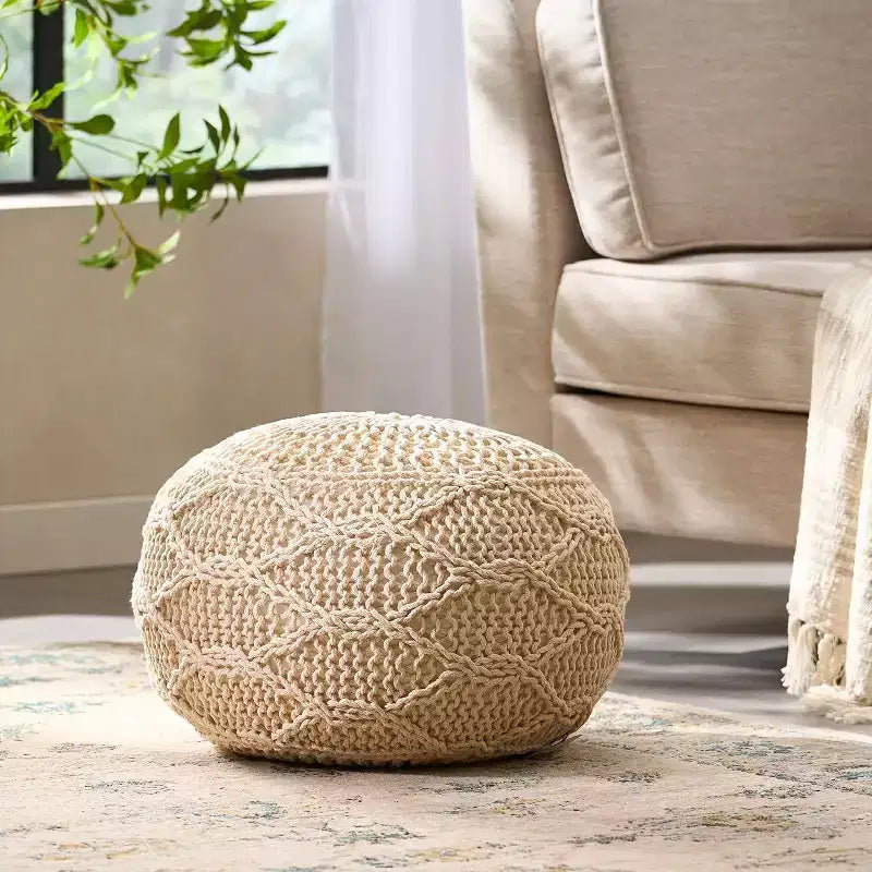 Pouf Pouf tressé Chaise de sol confortable Fauteuil canapé