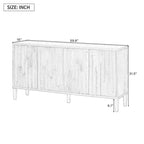 Buffet 4 portes avec rangement, style ferme, meuble TV