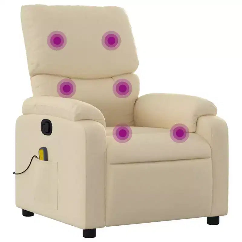 Fauteuil inclinable de massage électrique Polyester, métal, contreplaqué