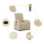 Fauteuil inclinable de massage électrique Polyester, métal, contreplaqué