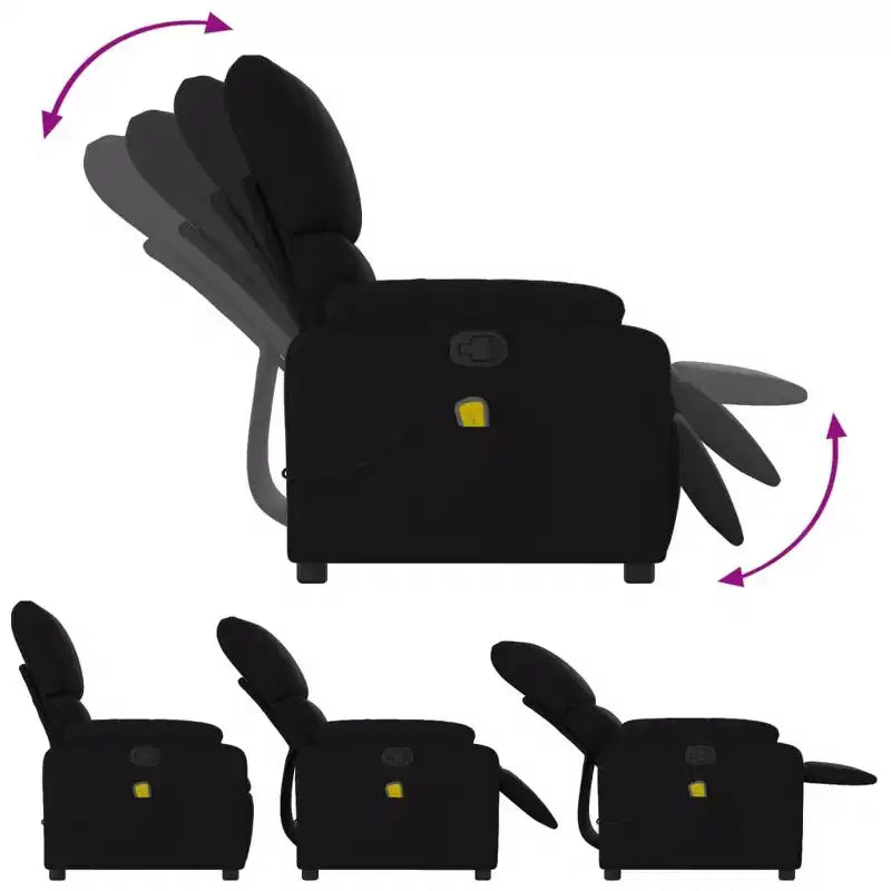 Fauteuil inclinable de massage électrique Polyester, métal, contreplaqué