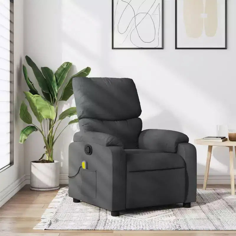 Fauteuil inclinable de massage électrique Polyester, métal, contreplaqué