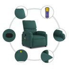 Fauteuil inclinable de massage électrique Polyester, métal, contreplaqué