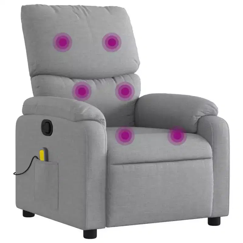 Fauteuil inclinable de massage électrique Polyester, métal, contreplaqué