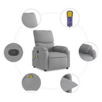 Fauteuil inclinable de massage électrique Polyester, métal, contreplaqué