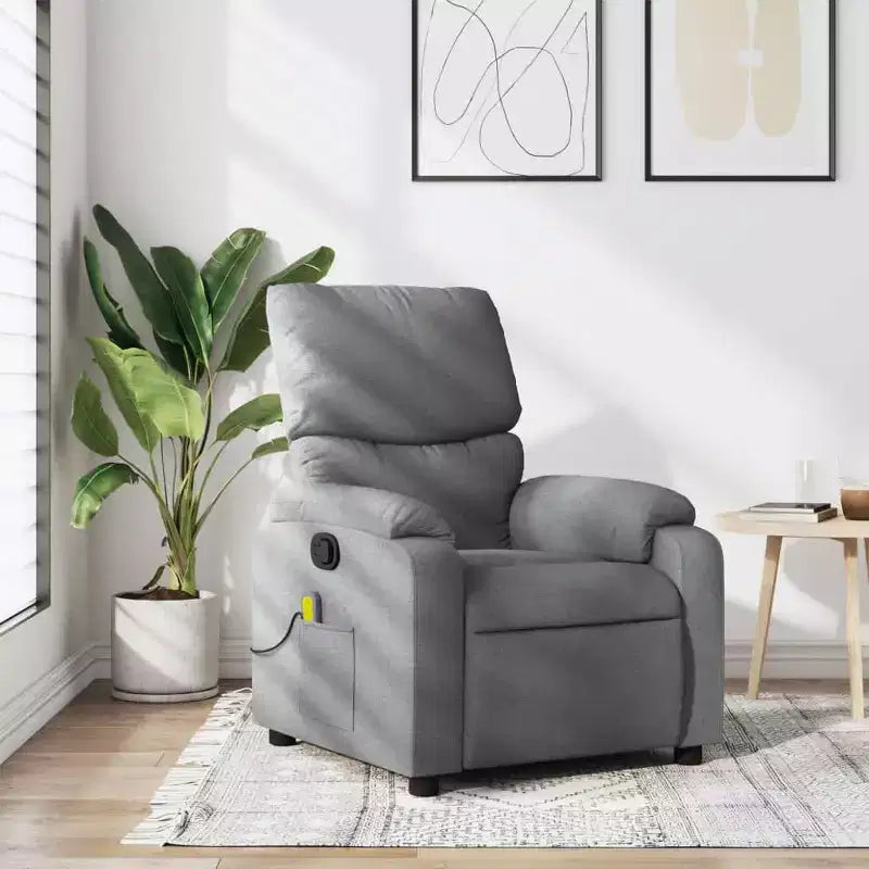 Fauteuil inclinable de massage électrique Polyester, métal, contreplaqué