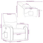 Fauteuil inclinable de massage électrique Polyester, métal, contreplaqué