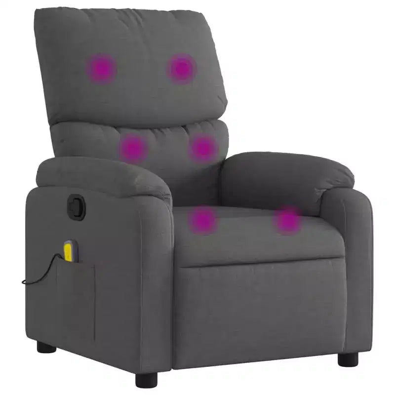 Fauteuil inclinable de massage électrique Polyester, métal, contreplaqué