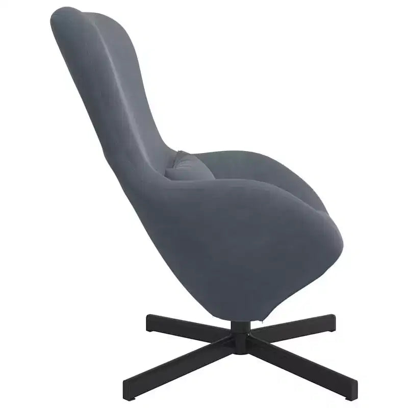 Fauteuil Œuf Velours Gris Clair