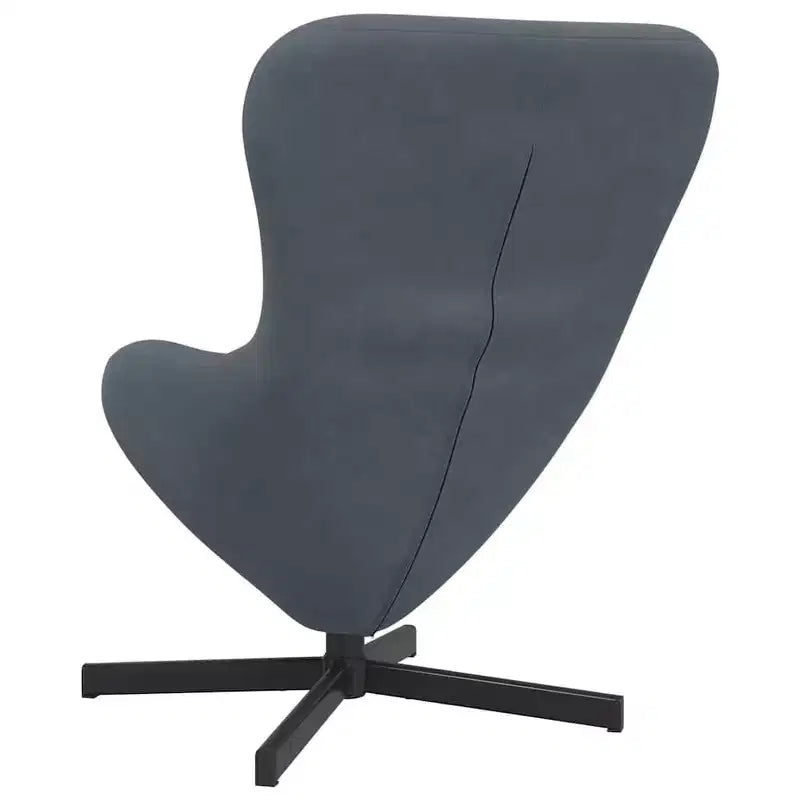 Fauteuil Œuf Velours Gris Clair