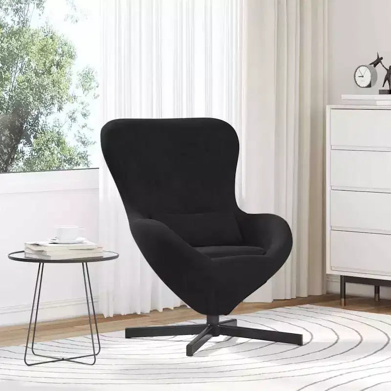 Fauteuil Œuf Velours Gris Clair