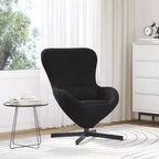 Fauteuil Œuf Velours Gris Clair