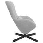Fauteuil Œuf Velours Gris Clair